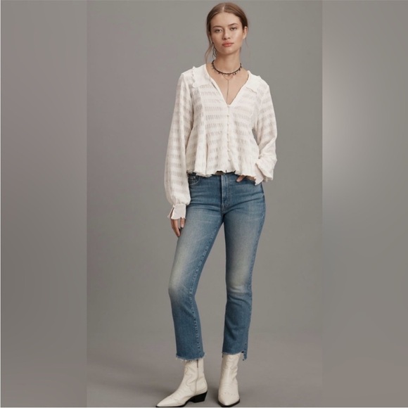 MOTHER The Insider Crop Step Fray Size 28 NWT - Picture 1 of 15